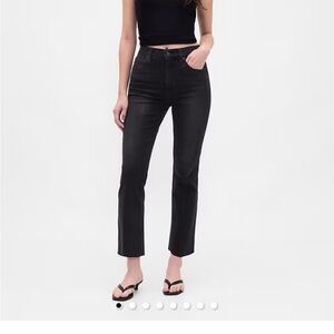 GAP Women's Washed Black  Jeans KICK Fit High Rise